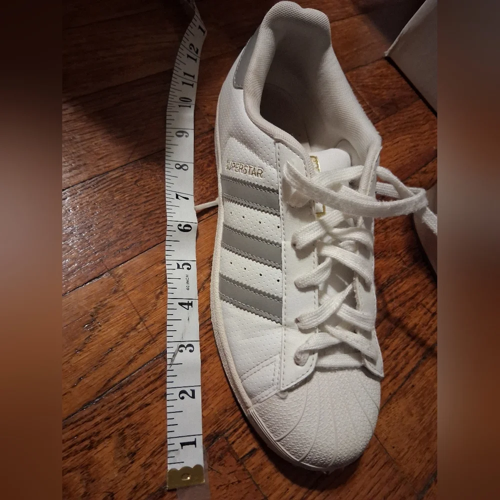 Adidas Originals Superstar White Grey Gold Metallic Sneakers Men 6.5